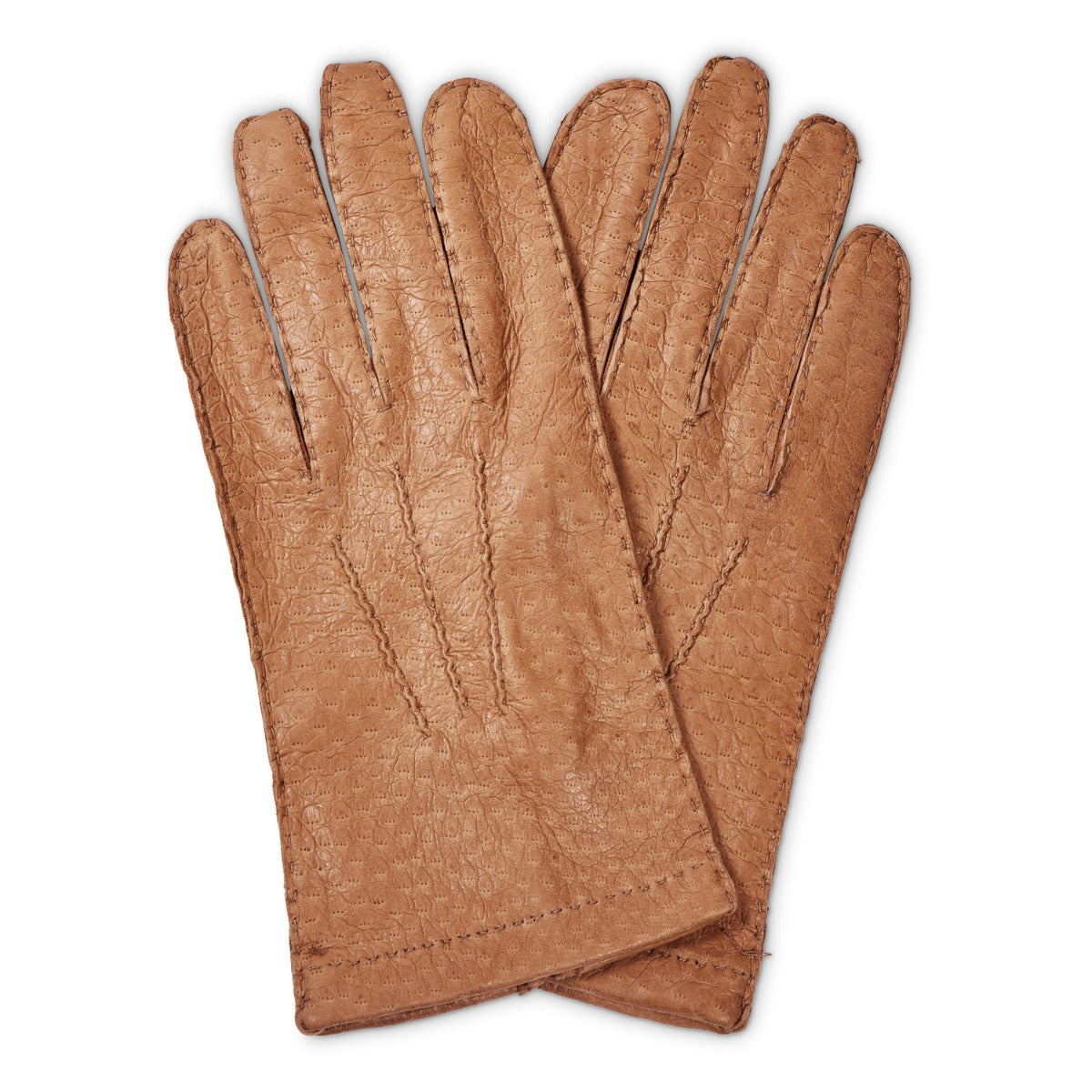 Real Pecary leather gloves from Peru' (South America) hand-sewn unlined made in Italy (in stock)