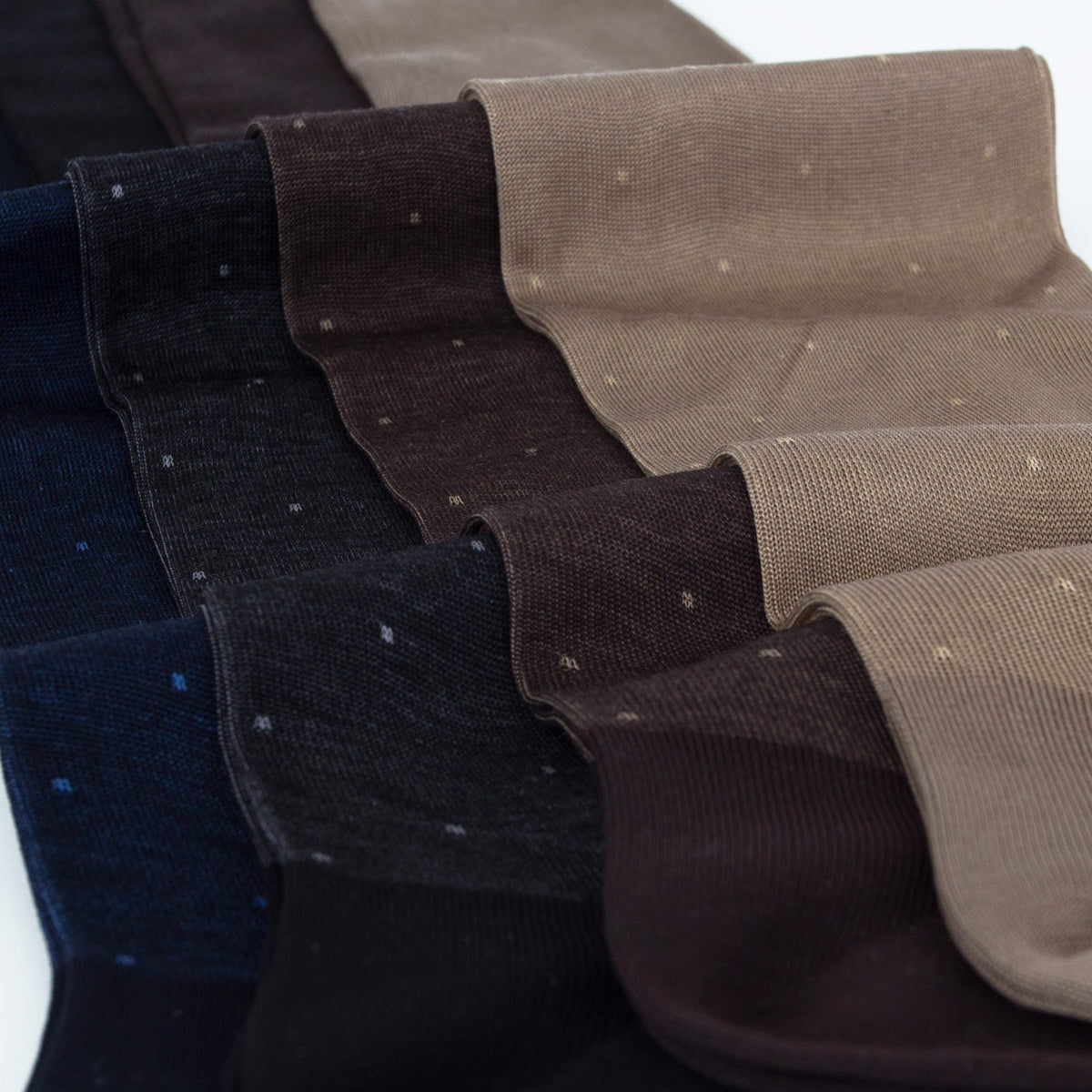 Palatino Giotto Small Dot Melange Cotton Dress Sock