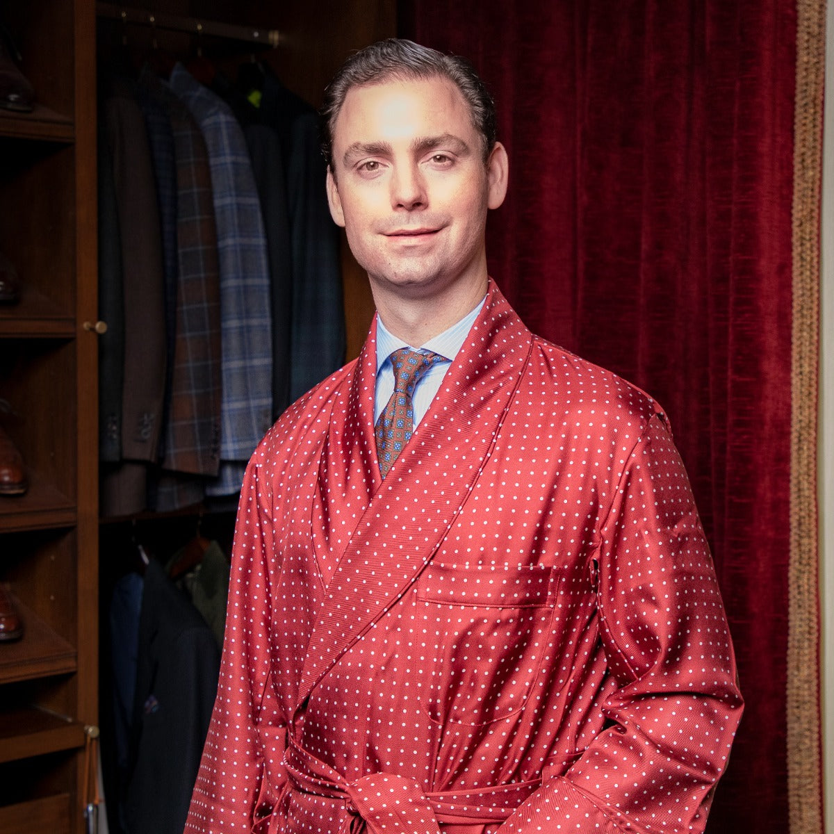 Sovereign Grade London Dot Dressing Gown Medium 36-40
