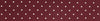 Maroon fabric with evenly spaced white polka dots in rows.