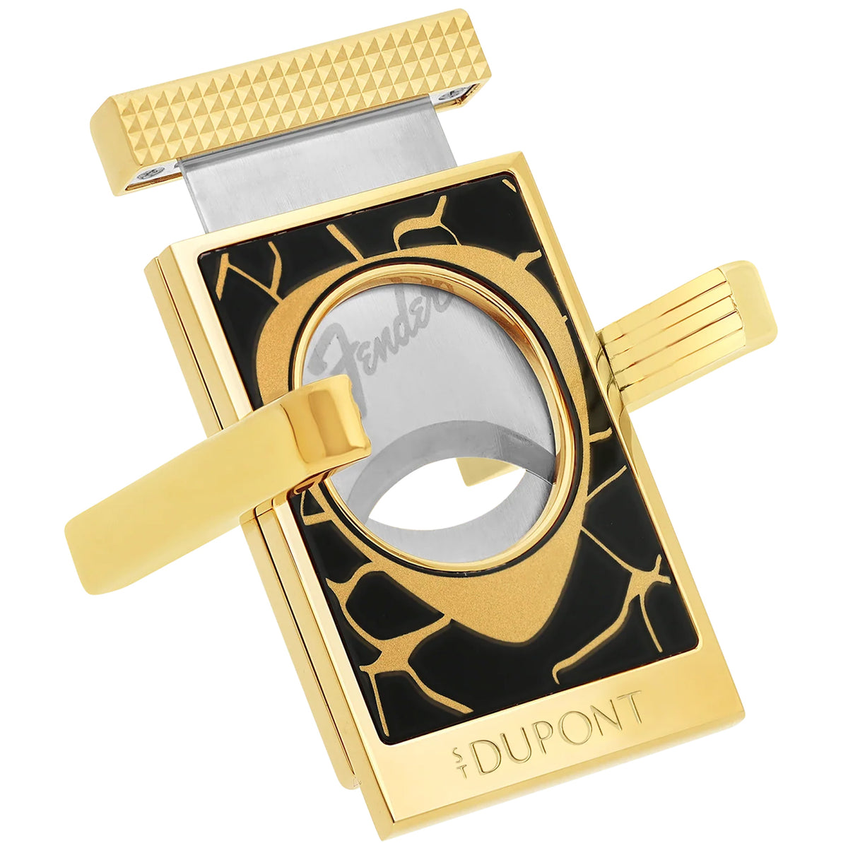 S.T. Dupont Fender Black & Gold Cigar Cutter Stand