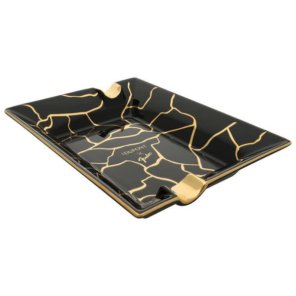 S.T. Dupont Fender Black & Gold Cigar Ashtray | KirbyAllison.com