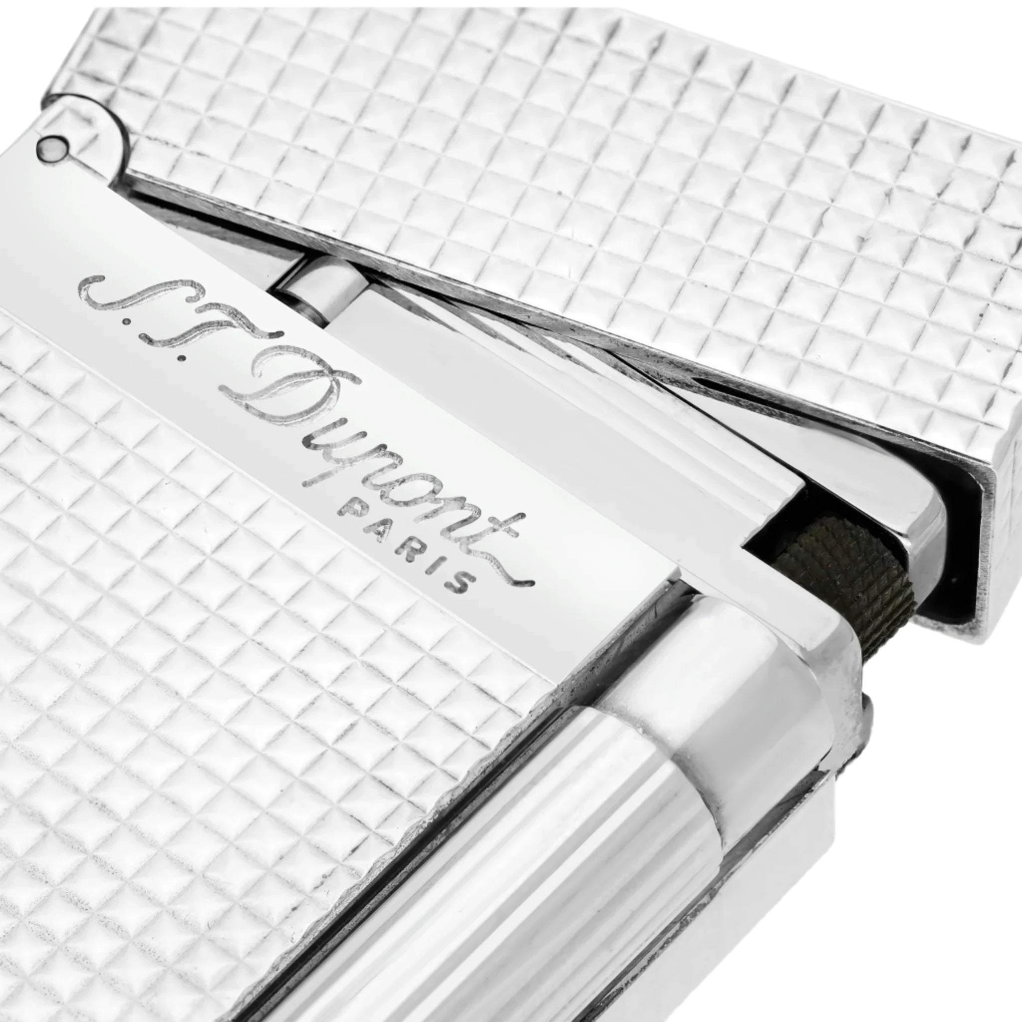 S.T. Dupont Line 2 Diamond Head Silver-Plated Lighter