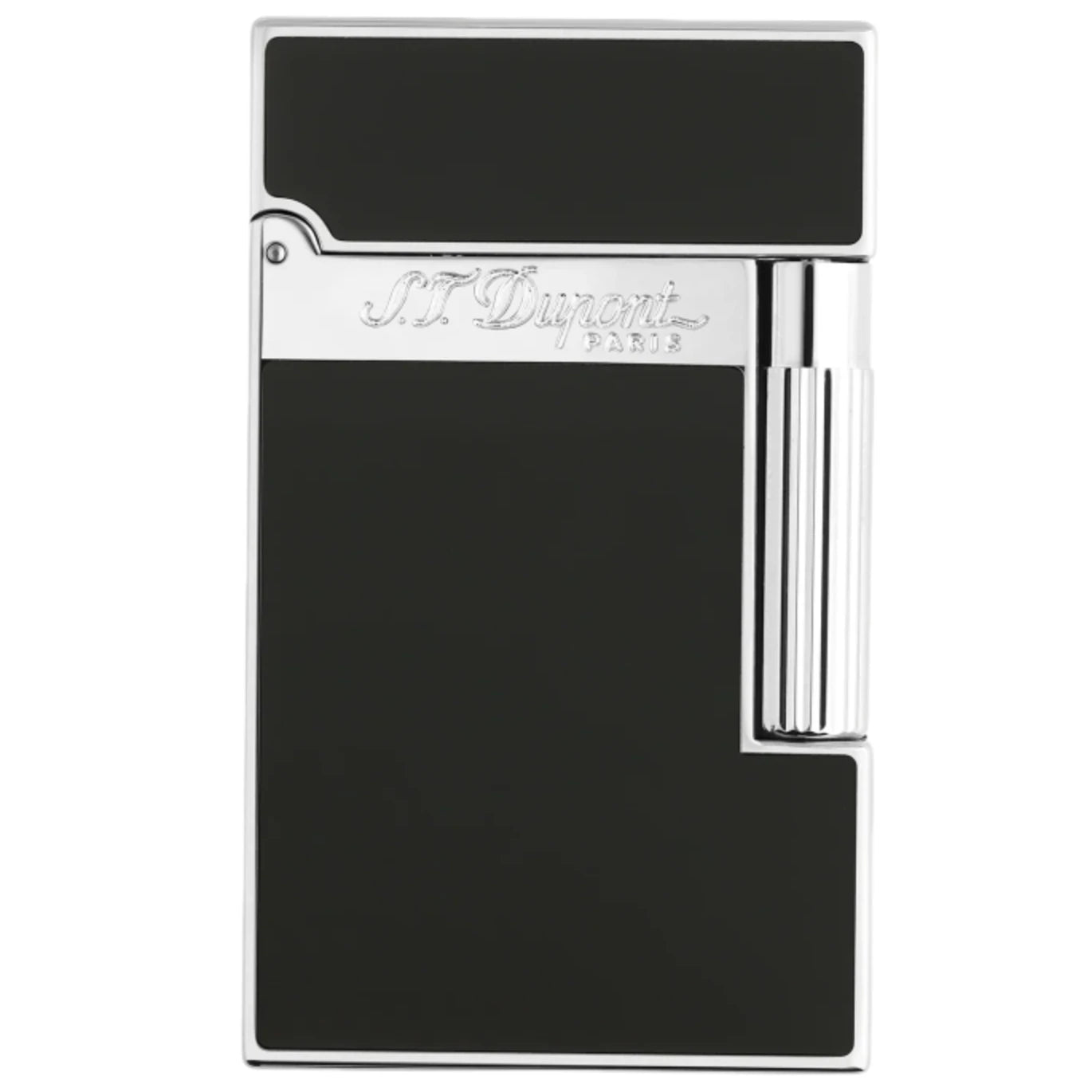 S.T. Dupont Line 2 Natural Black Lacquer Lighter with Palladium Finish