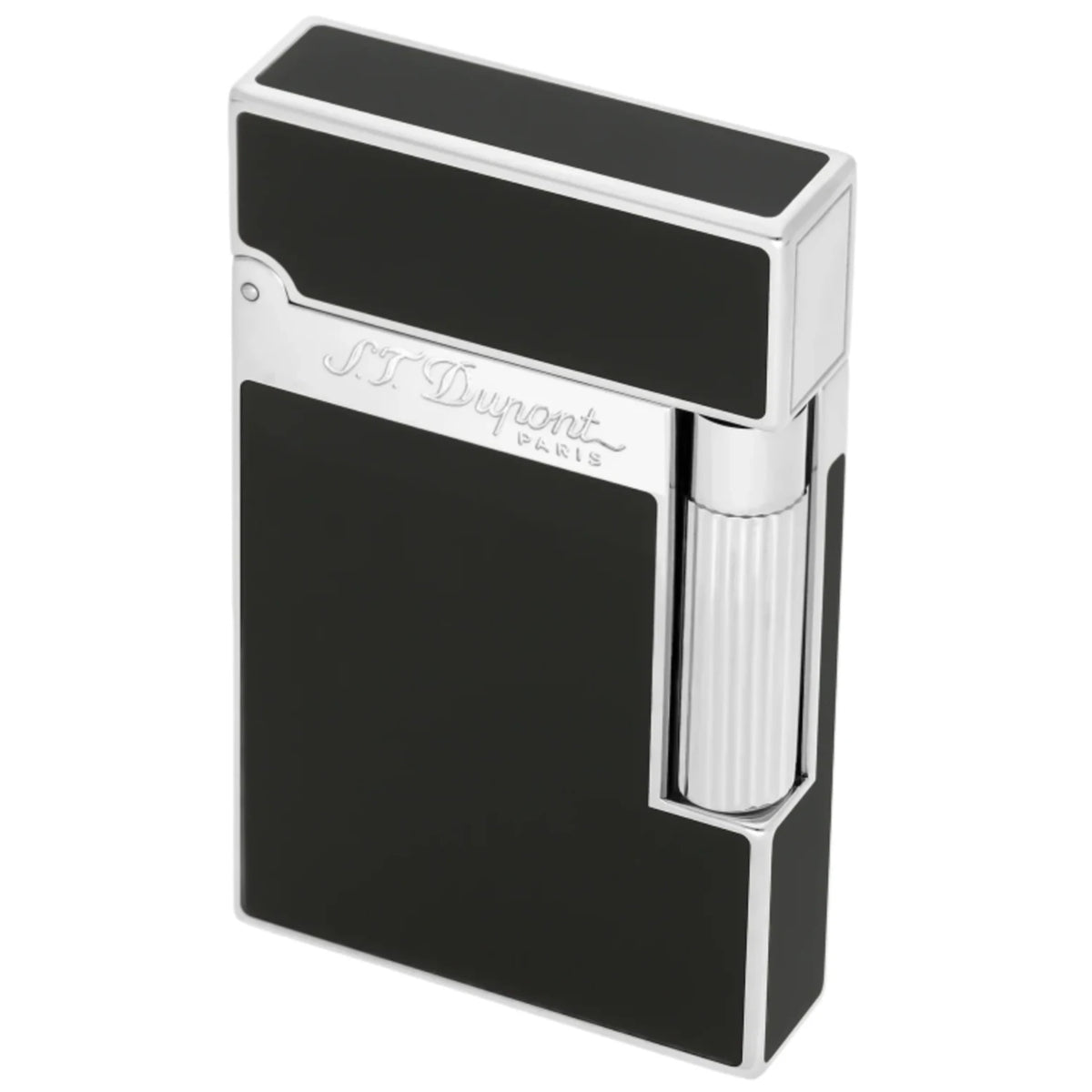 S.T. Dupont Line 2 Natural Black Lacquer Lighter with Palladium Finish