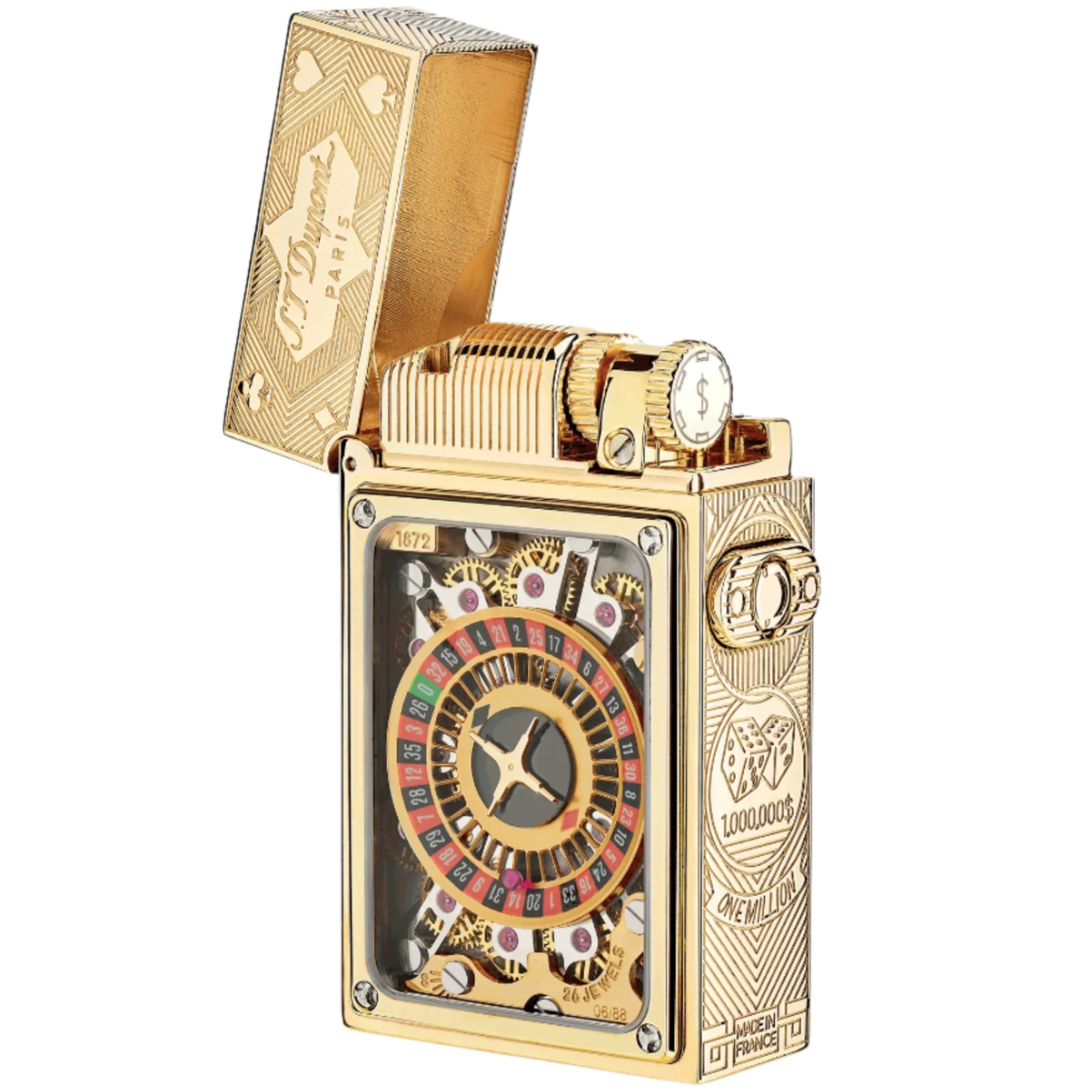 S.T. Dupont Golden Casino Pocket Complication Lighter