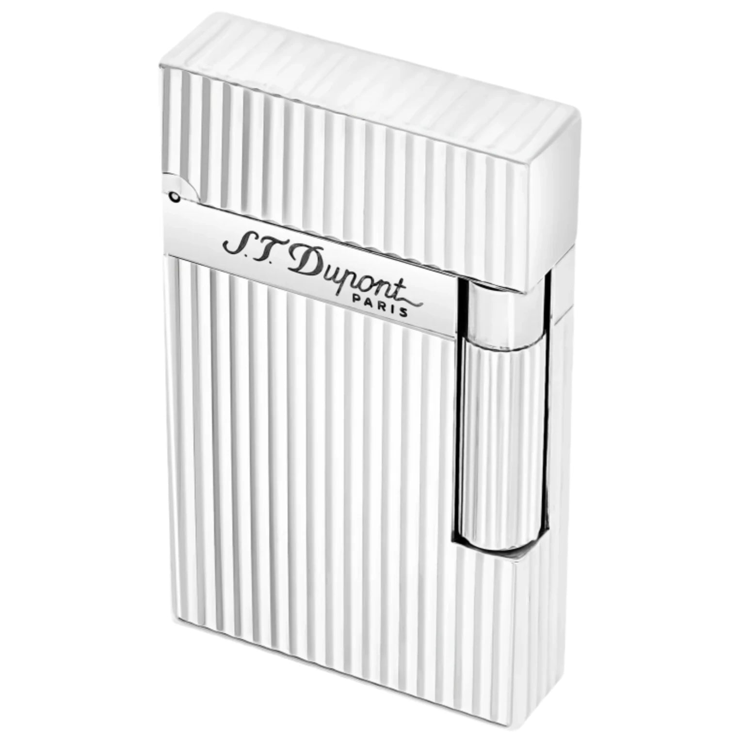 S.T. Dupont Line 2 Vertical Lines Silver Plated Lighter