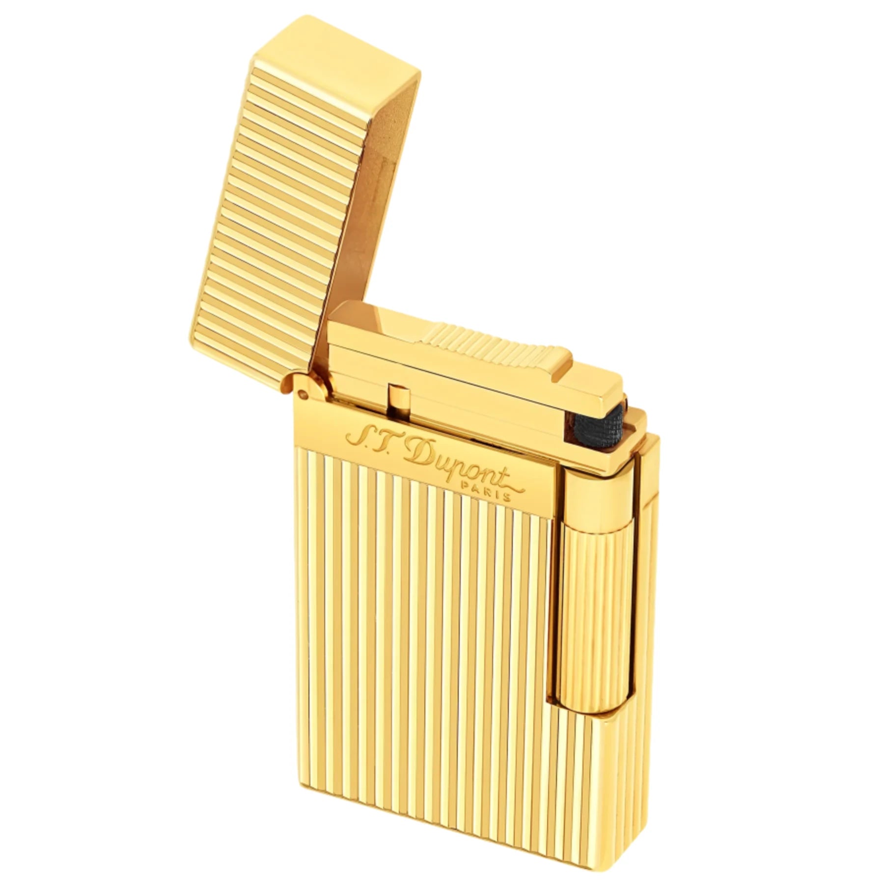 S.T. Dupont Line 2 Vertical Lines Gold Lighter | KirbyAllison.com S.T. Dupont Line 2 Vertical Lines Gold Lighter | KirbyAllison.com