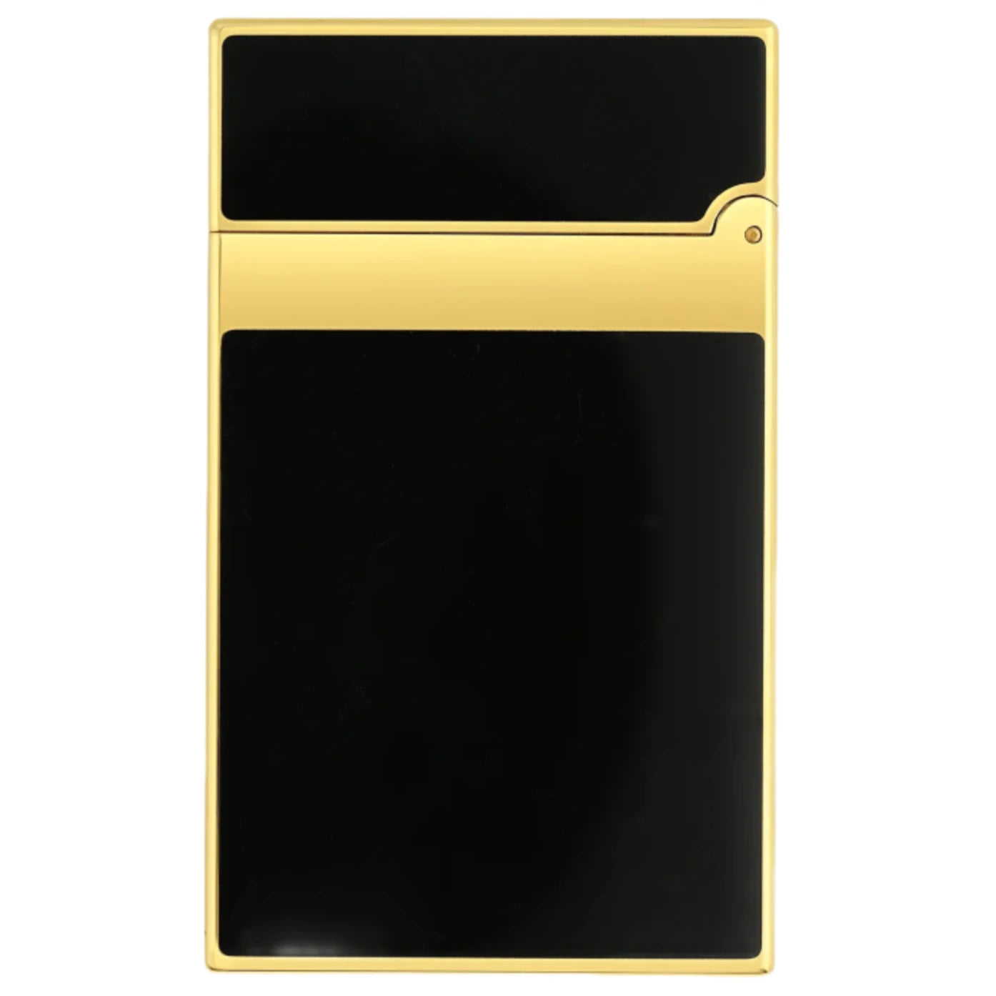 S.T. Dupont Line 2 Natural Black Lacquer Lighter with Yellow Gold Finish