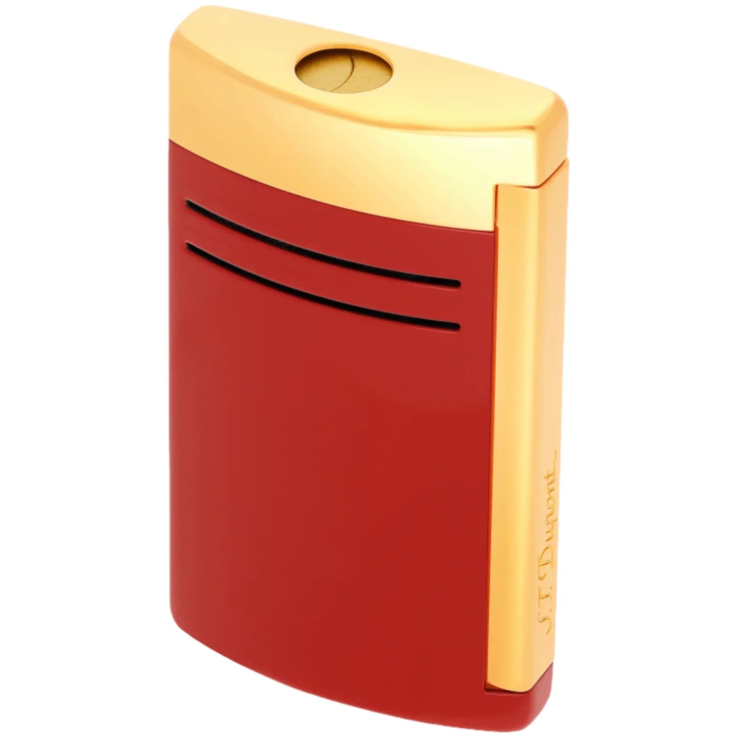 S.T. Dupont Maxijet Burgundy and Golden Lighter