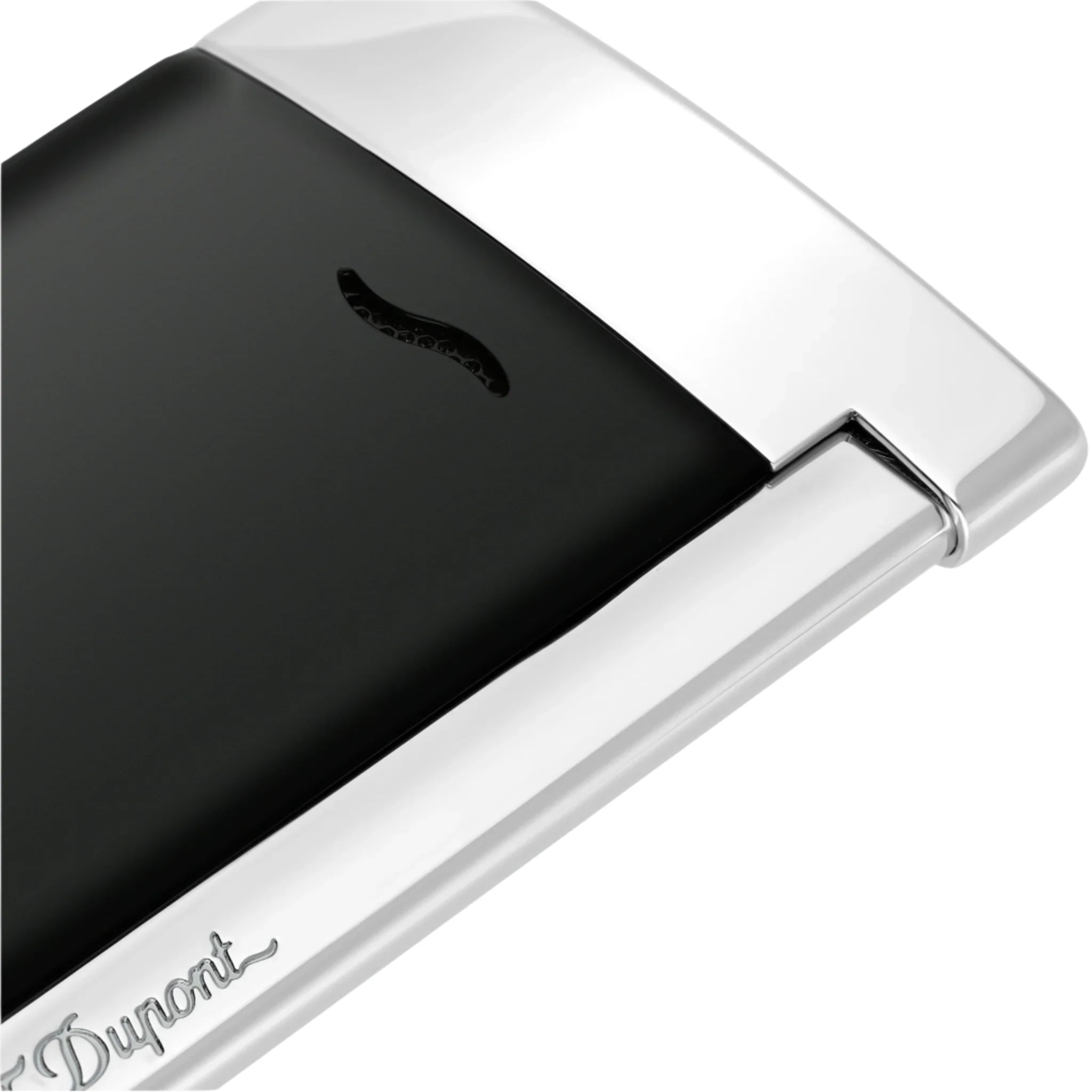 S.T. Dupont Slim 7 Black and Chrome Lacquer Lighter