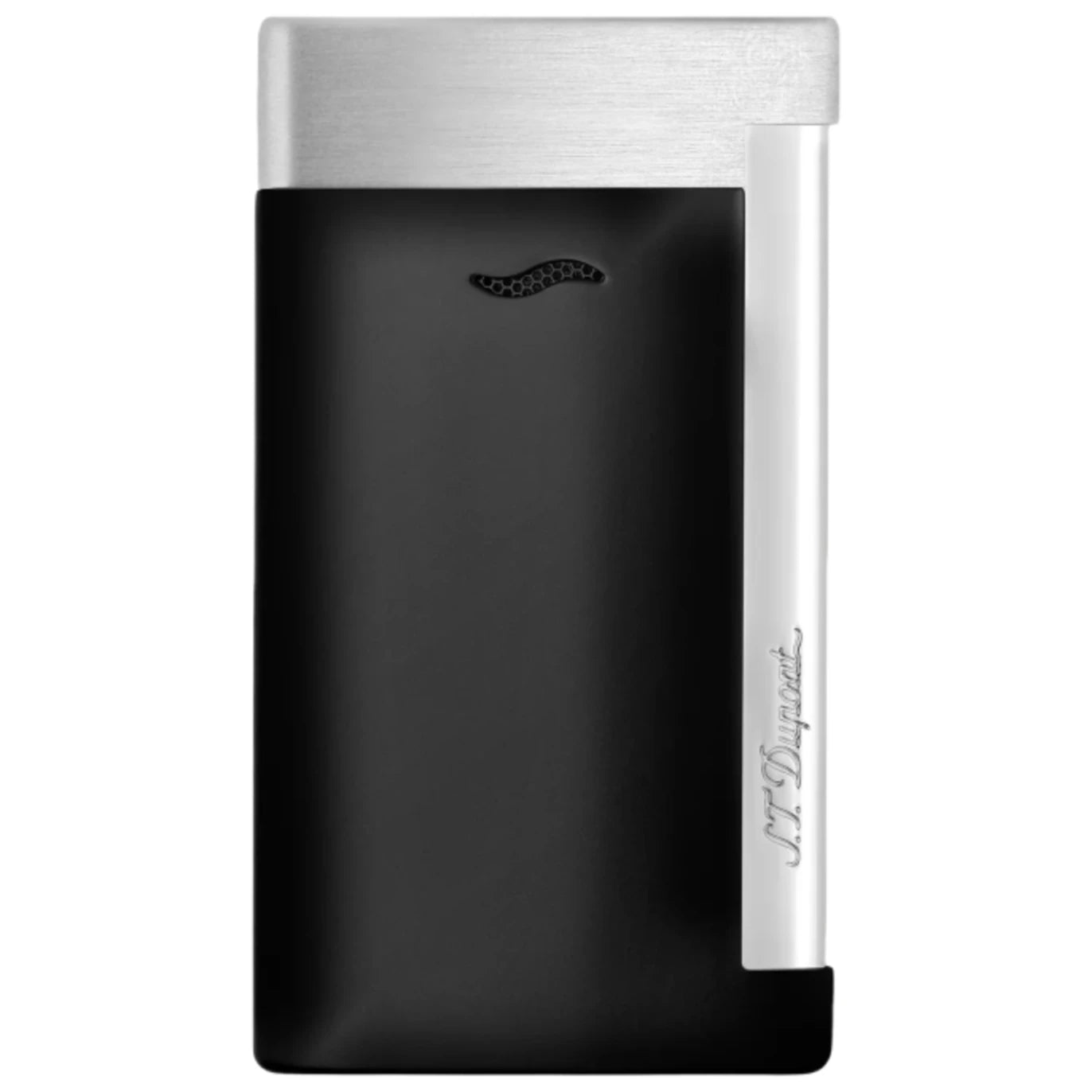 S.T. Dupont Slim 7 Matte Black and Brushed Silver Lighter