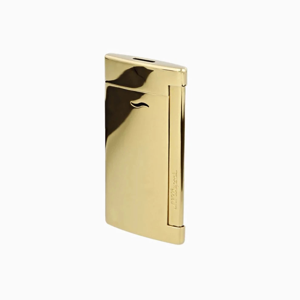 Ligne 2 small brushed yellow gold lighter - Luxury Lighter