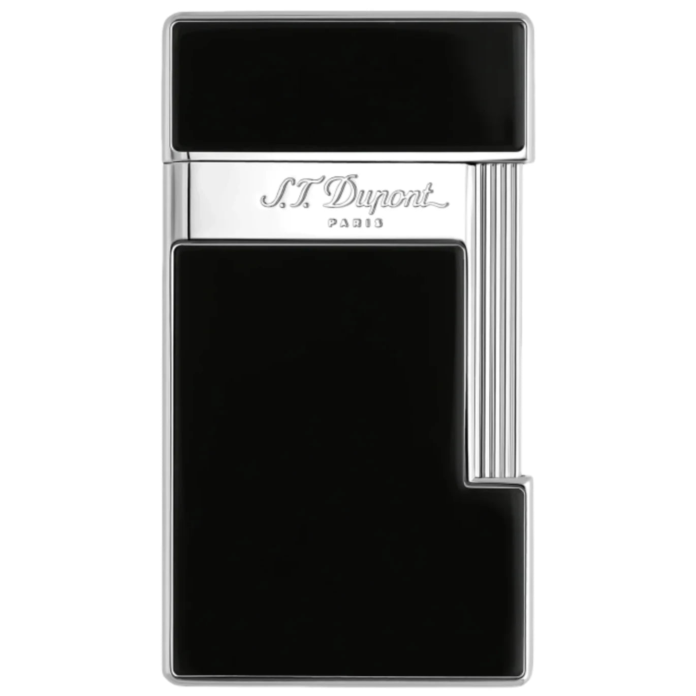 S.T. Dupont Slimmy Black Lacquer and Chrome Lighter