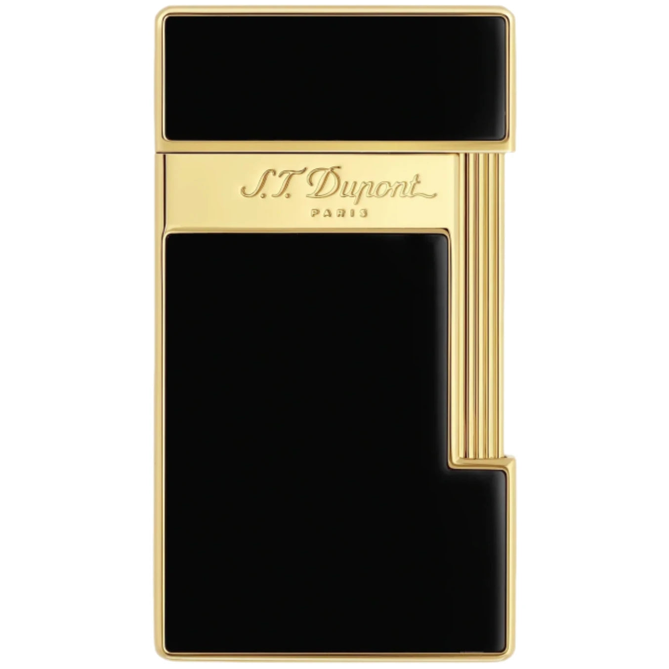 S.T. Dupont Slimmy Black Lacquer and Gold Lighter