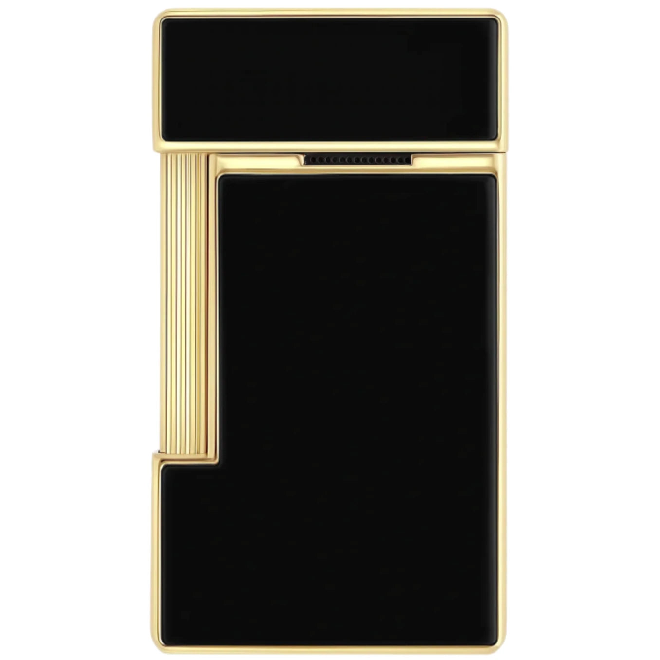 S.T. Dupont Slimmy Black Lacquer and Gold Lighter