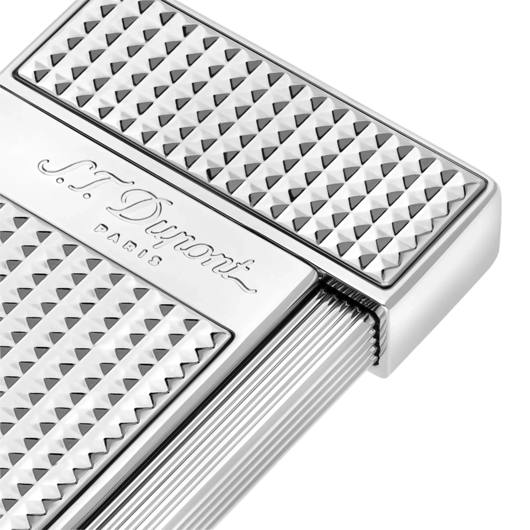 S.T. Dupont Slimmy Diamond-Point Silver Lighter