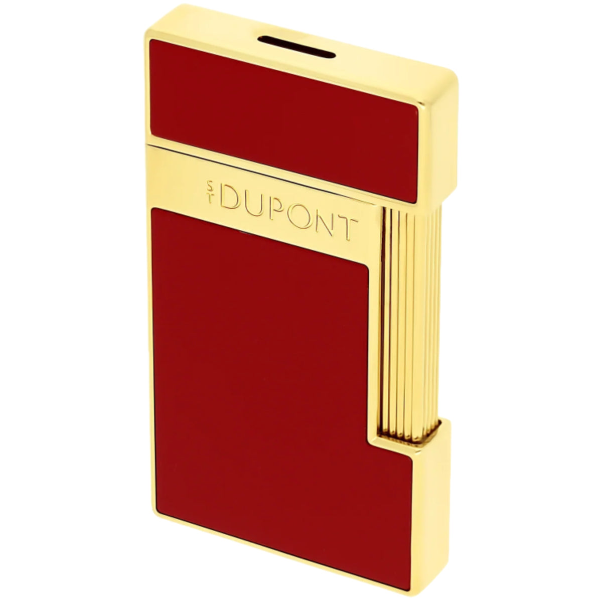 S.T. Dupont Slimmy Gold Burgundy Lacquer Lighter