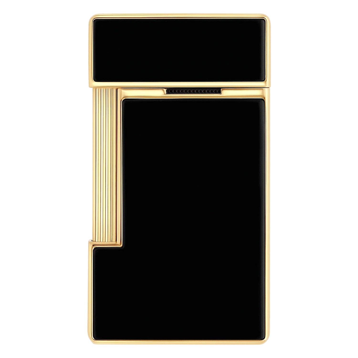 S.T. Dupont Slimmy Black Lacquer and Gold Lighter