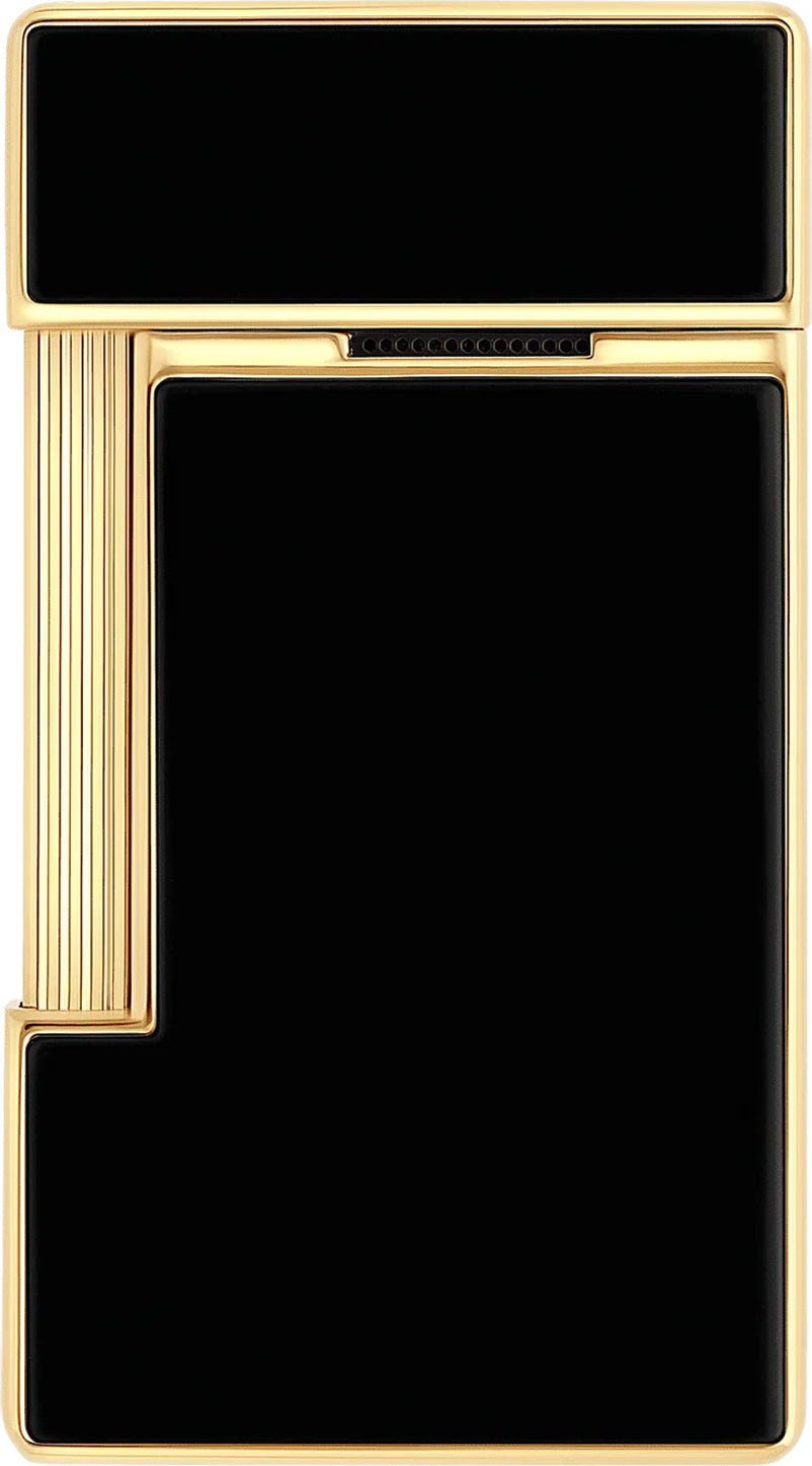S.T. Dupont Slimmy Black Lacquer and Gold Lighter