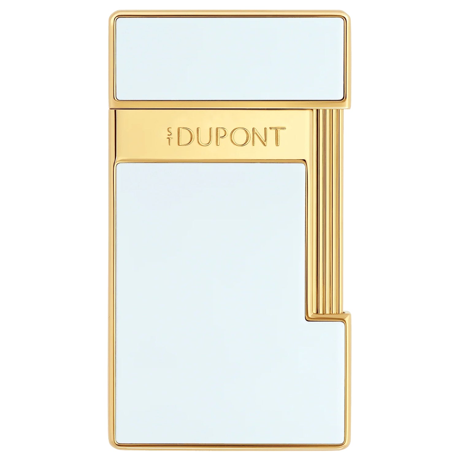 S.T. Dupont Slimmy White Lacquer and Gold Lighter