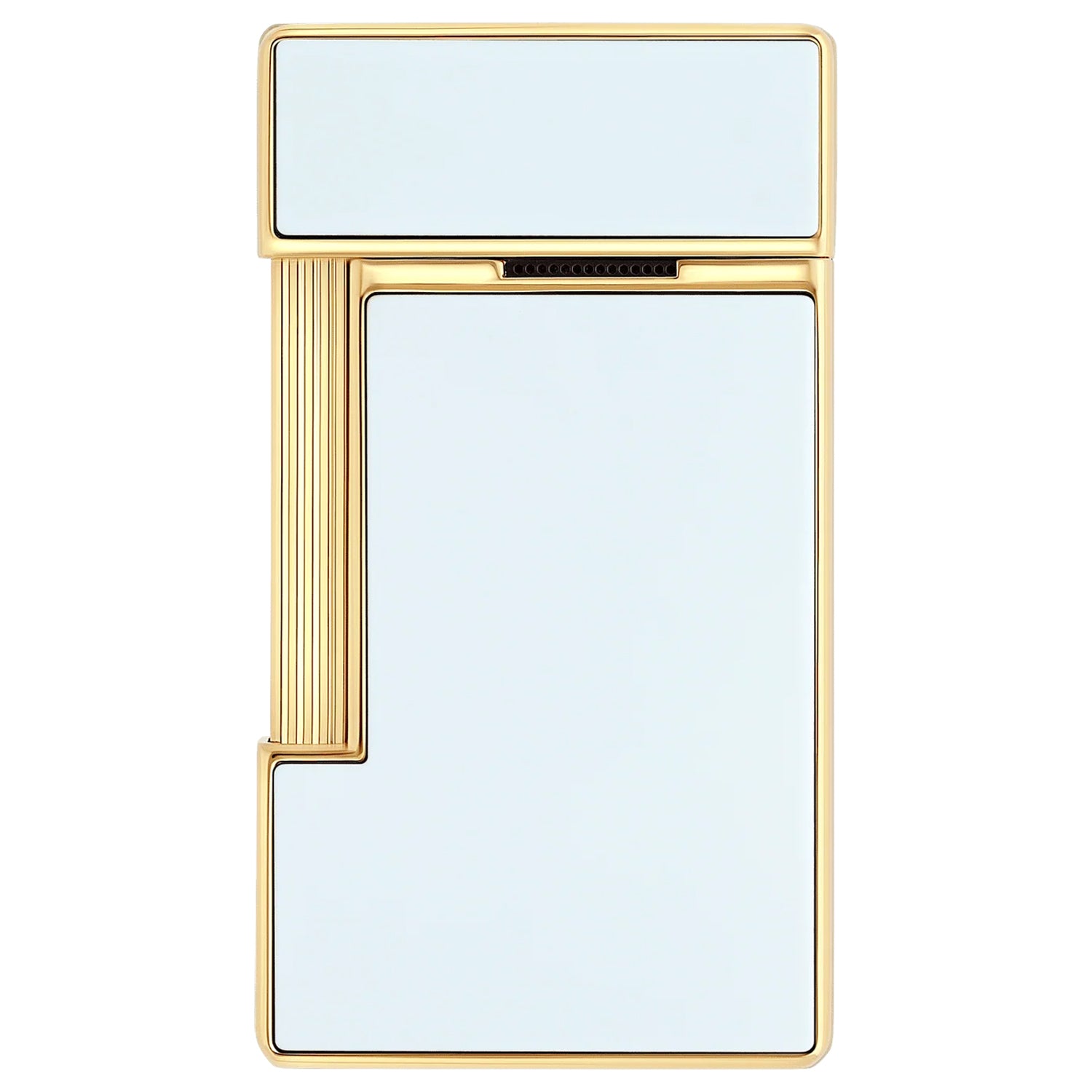 S.T. Dupont Slimmy White Lacquer and Gold Lighter