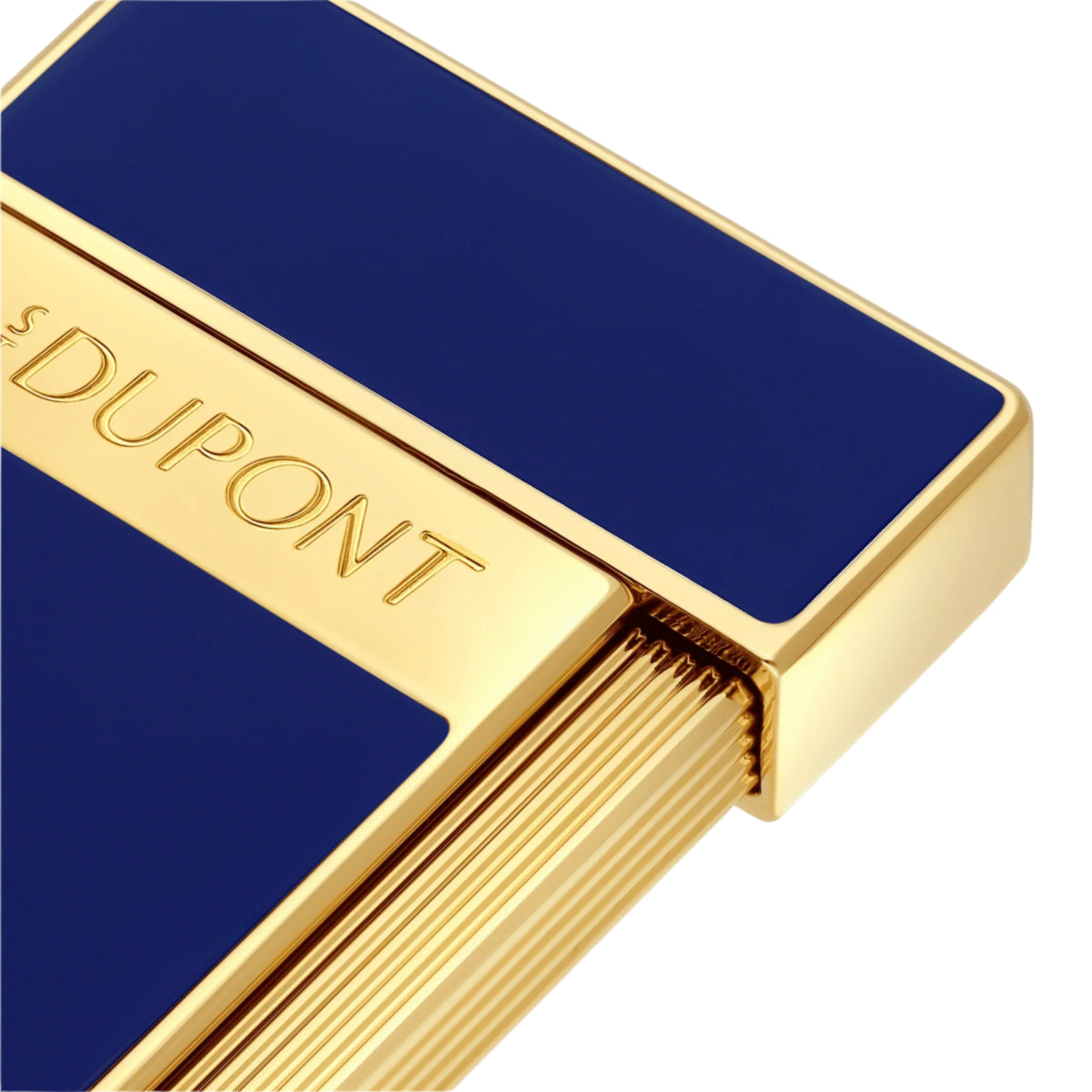 S.T. Dupont Slimmy Blue Lacquer and Gold Lighter