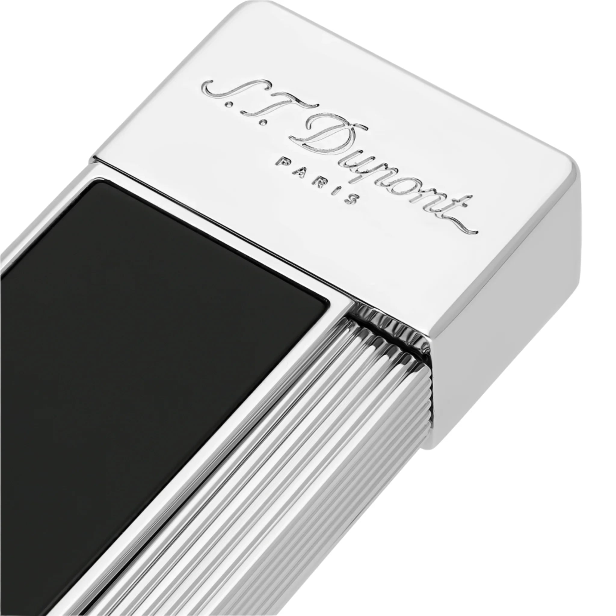 S.T. Dupont Twiggy Chrome Black Lacquered Lighter