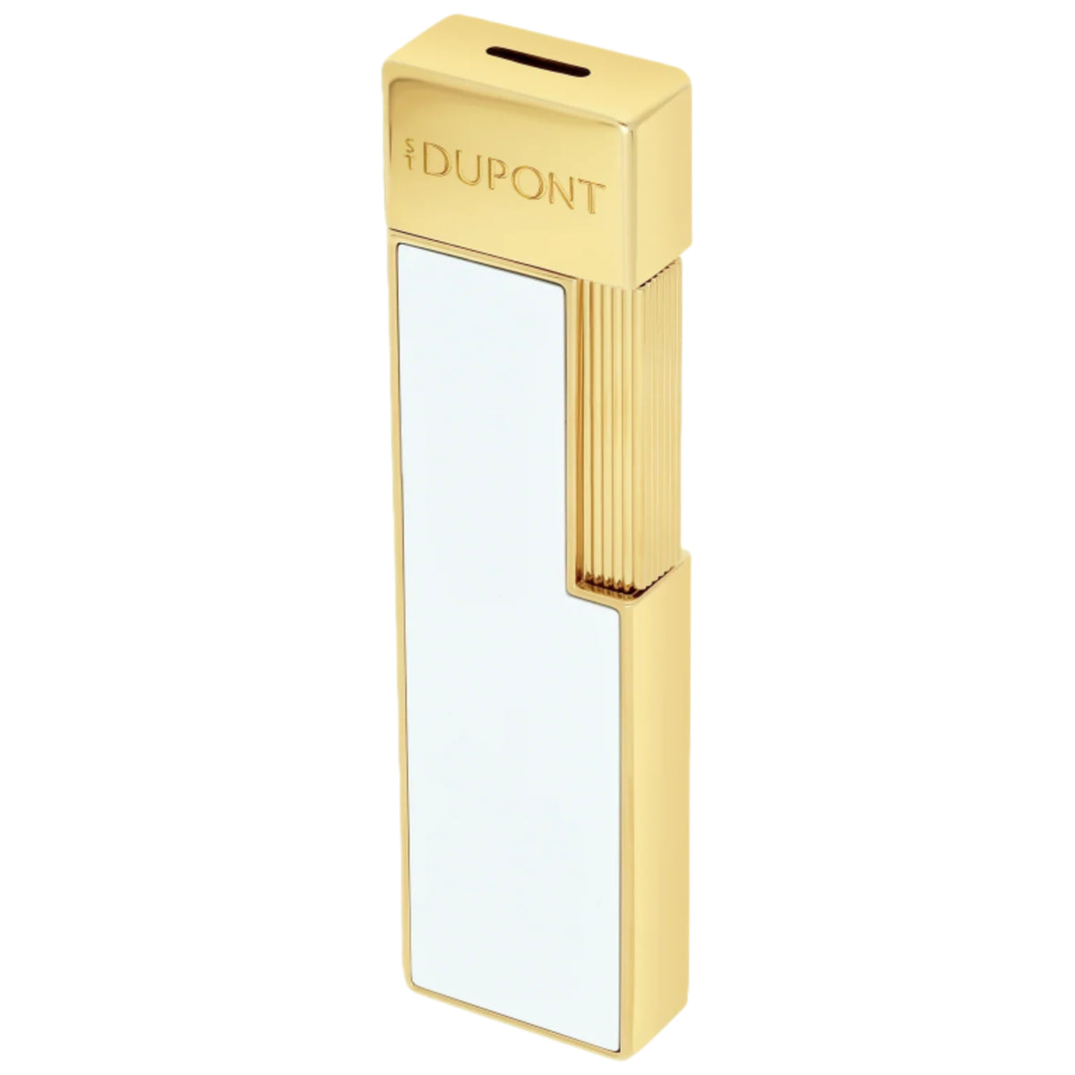 S.T. Dupont Twiggy Gold White Lacquered Lighter