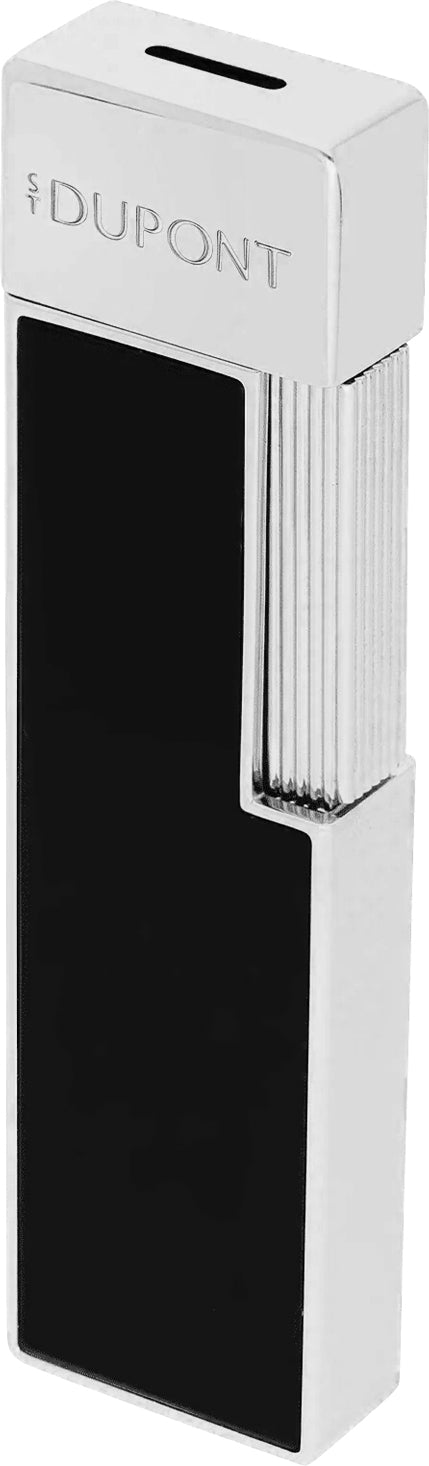 S.T. Dupont Twiggy Chrome Black Lacquered Lighter