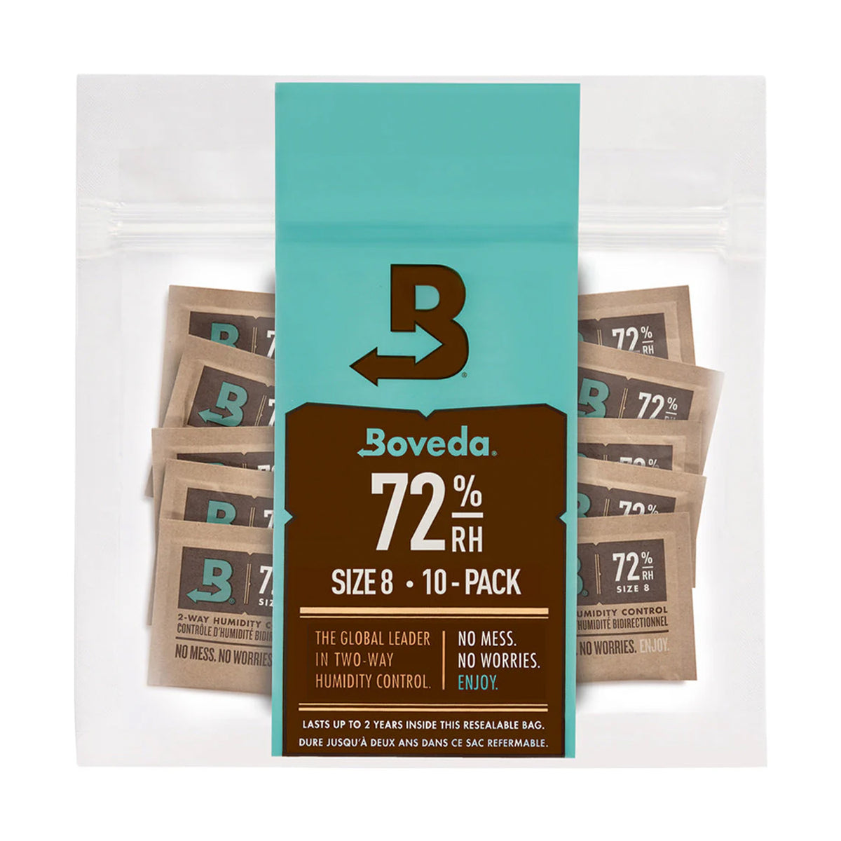 Boveda Humidor 72% RH Humidity Pouch (8g) - 10 Pack