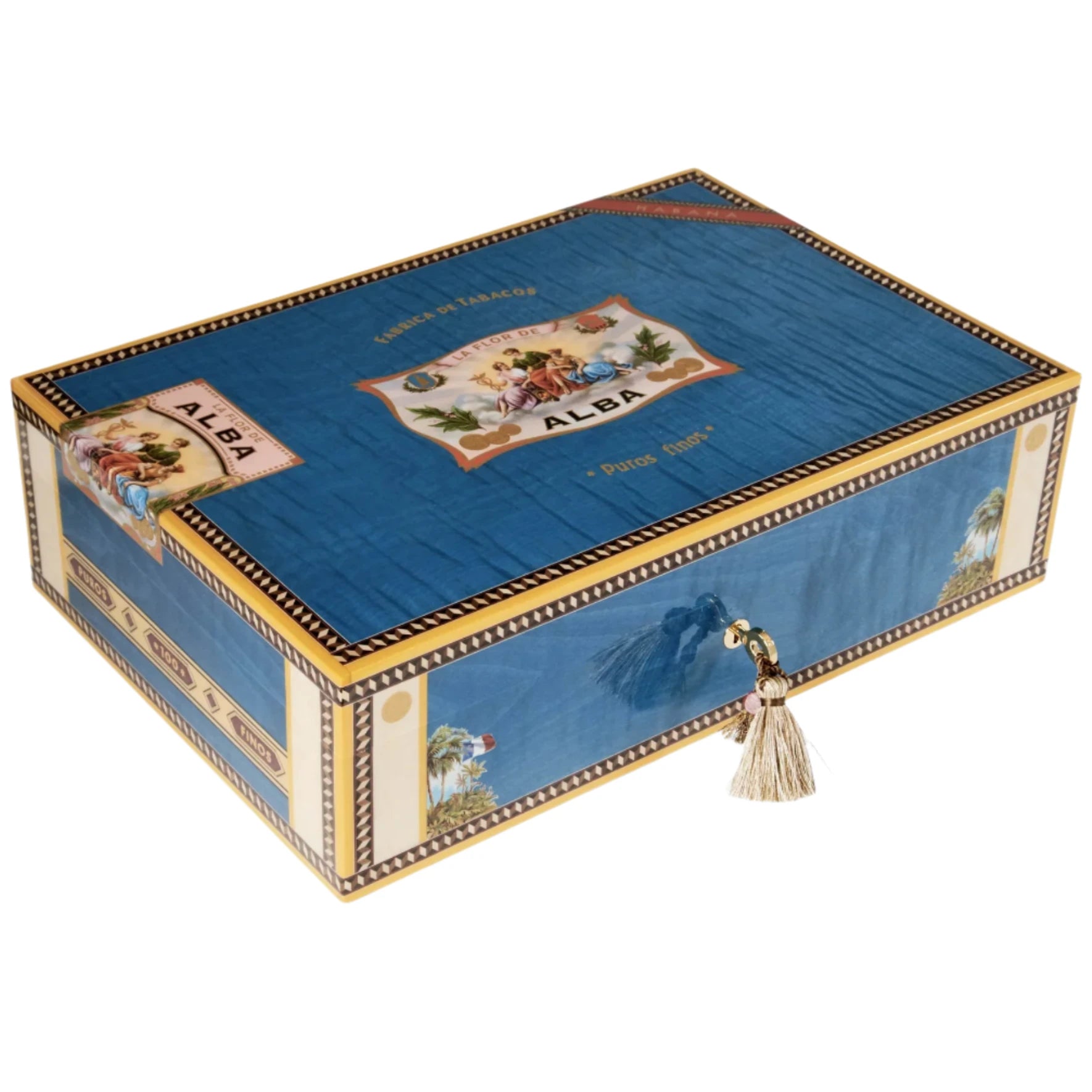 Elie Bleu Blue Sycamore Alba Humidor (110 Cigars)