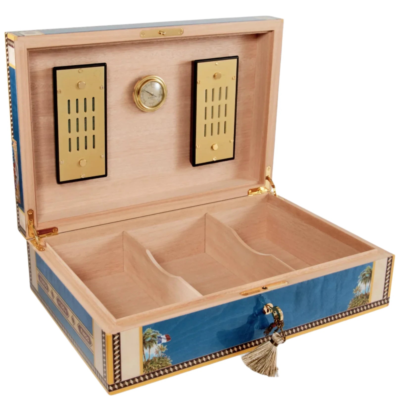 Elie Bleu Blue Sycamore Alba Humidor (110 Cigars)