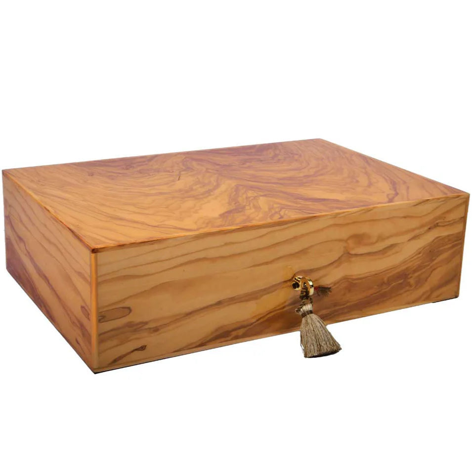 Elie Bleu Olive Wood Classic Humidor (110 Cigars)
