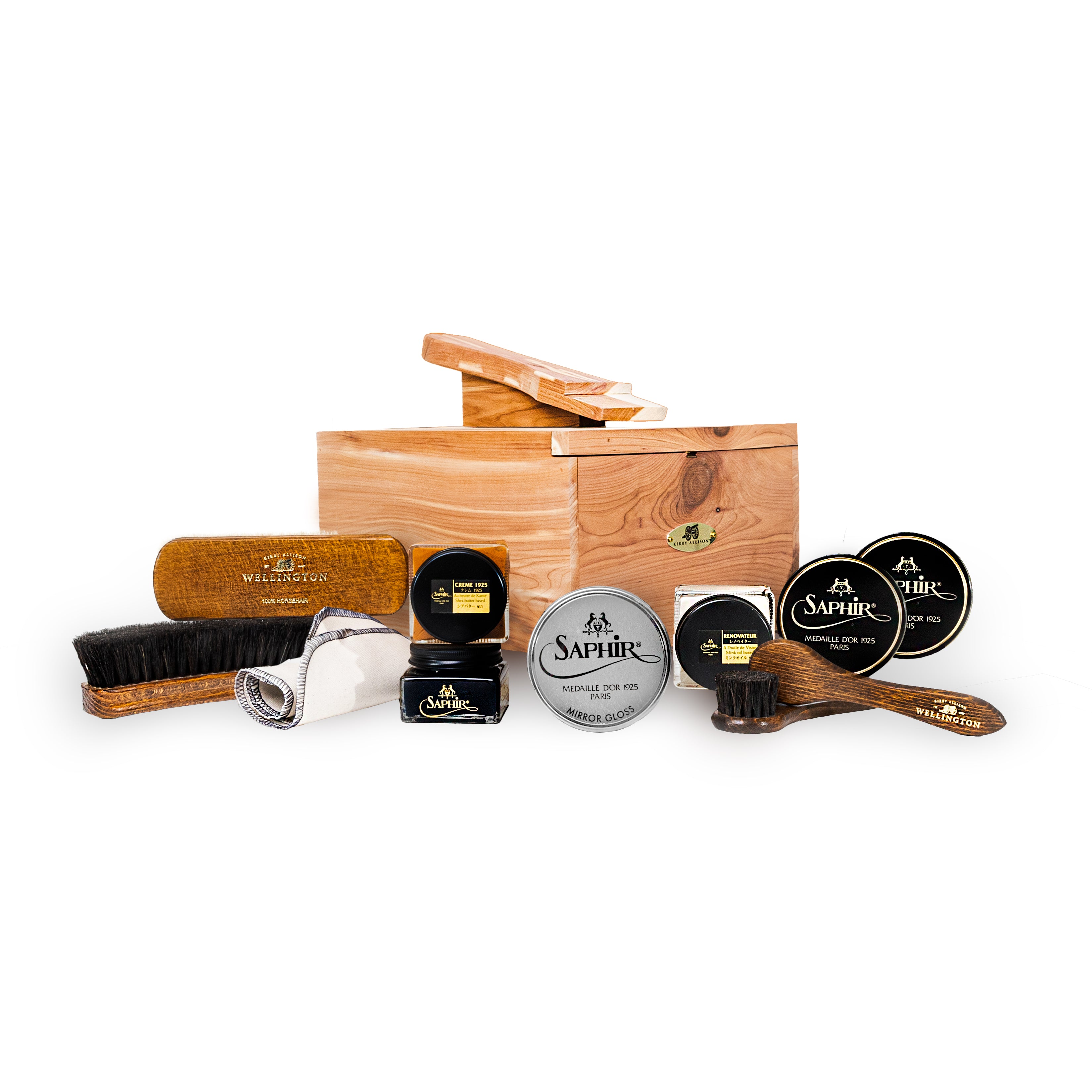 Saphir Shoeshine Starter Kit (12 Piece Bundle) | KirbyAllison.com
