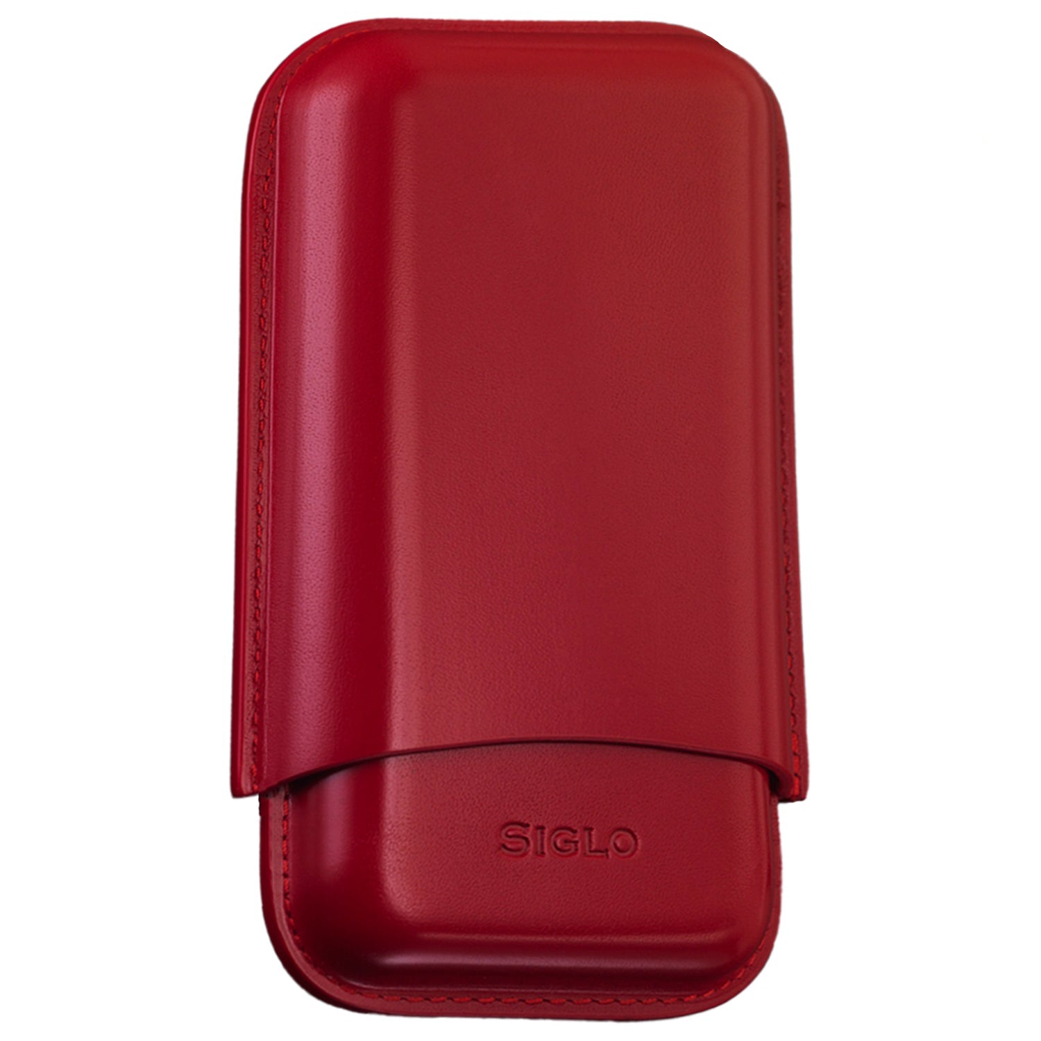 Siglo Vibrant Red Leather Cigar Case (3 Cigars)