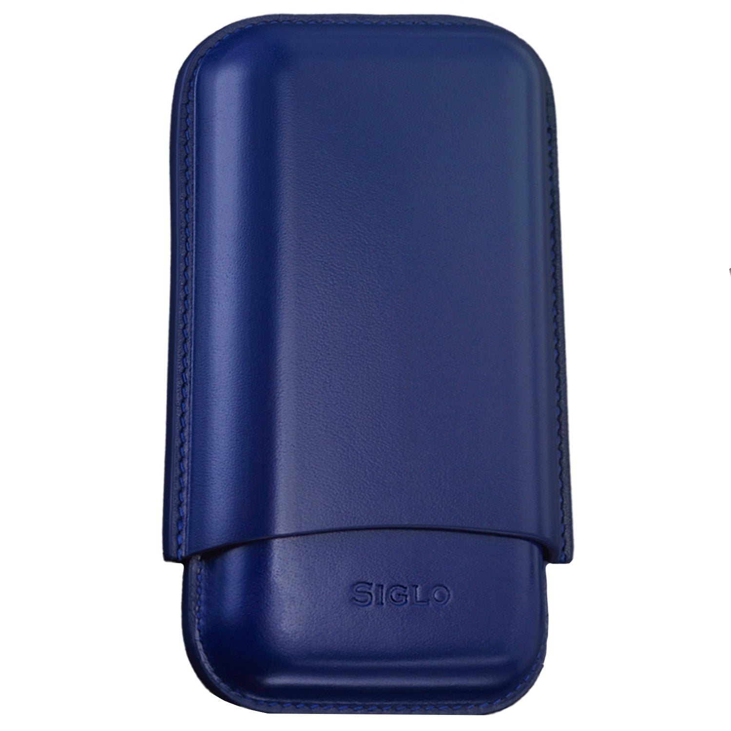 Siglo Vibrant Blue Leather Cigar Case (3 Cigars)