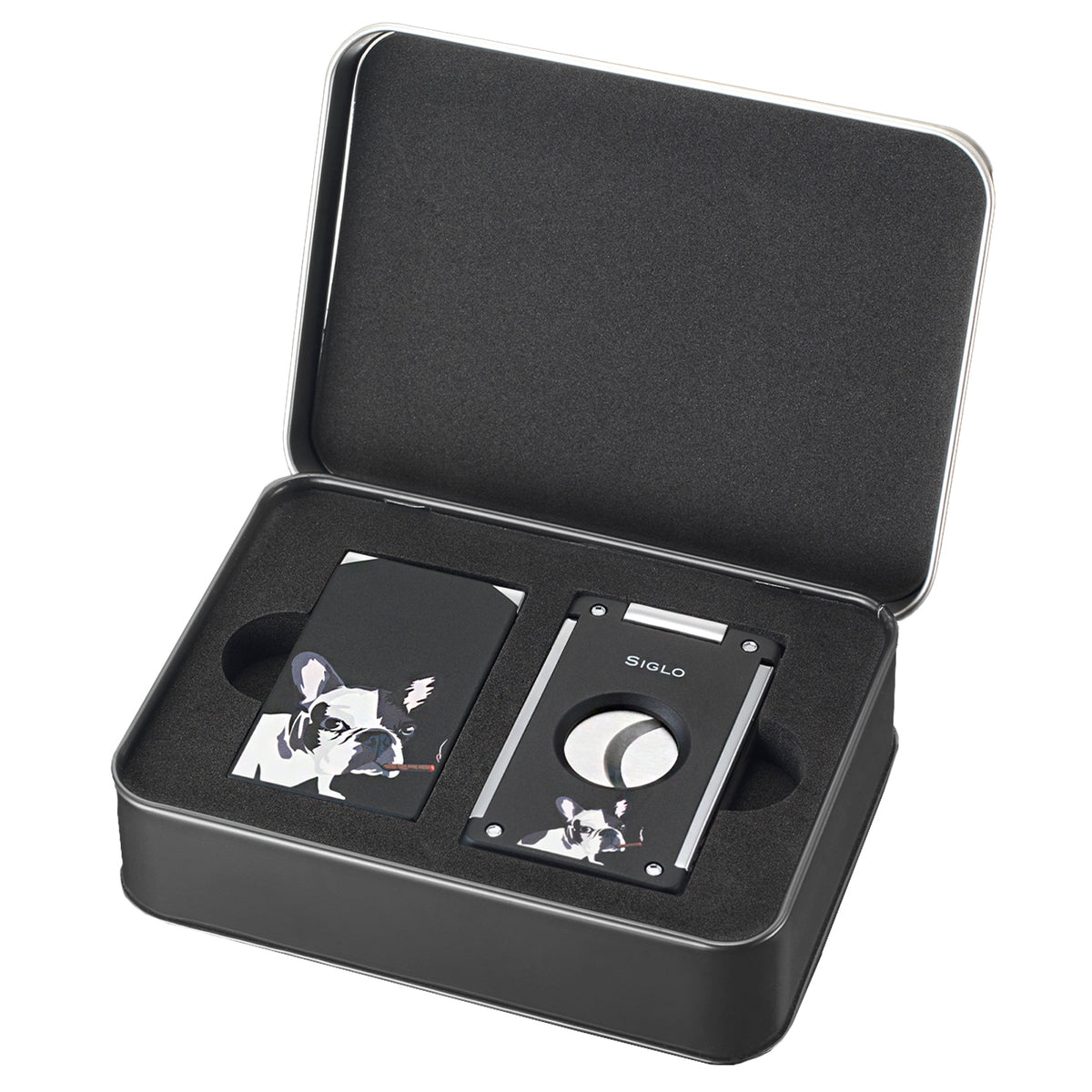 Siglo Year Of The Dog Black Cutter & Lighter Set