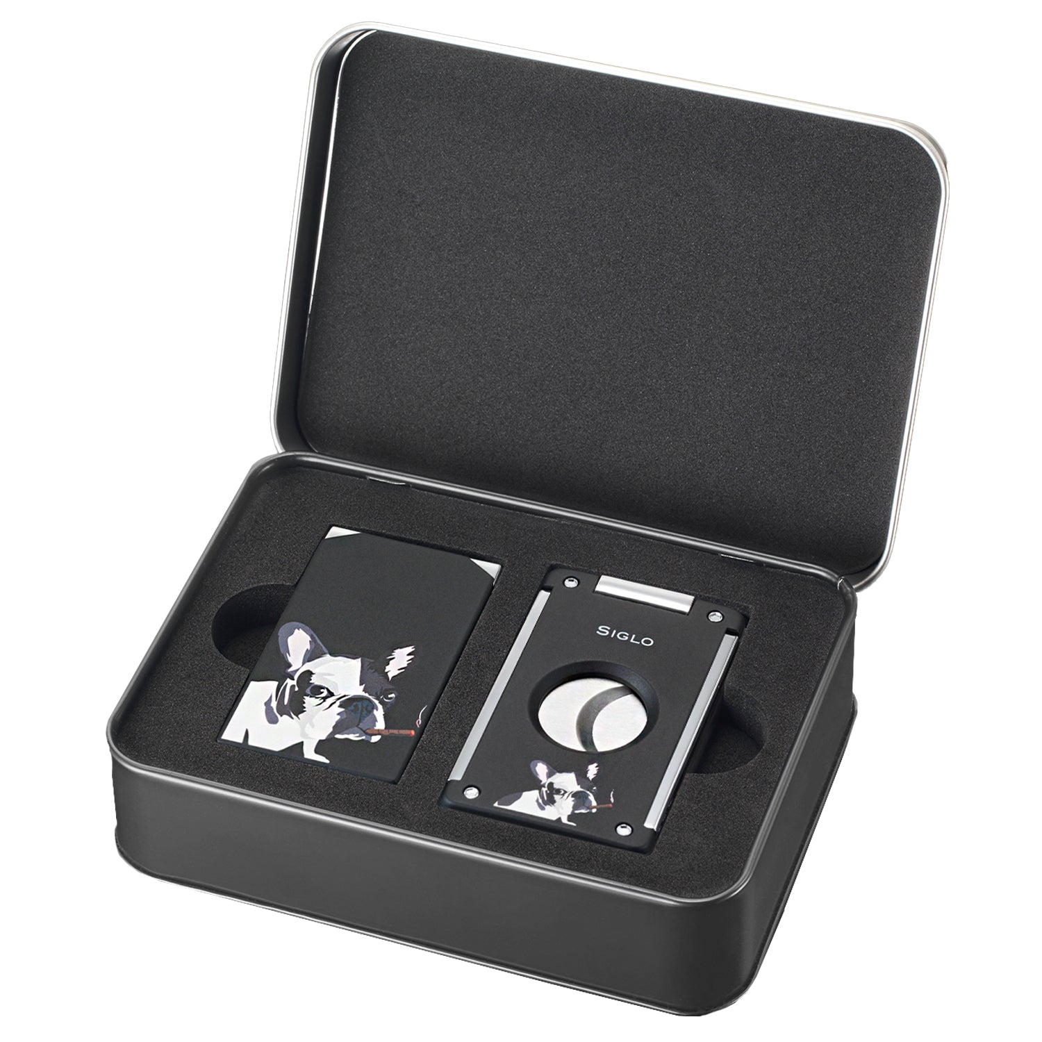 Siglo Year Of The Dog Black Cutter & Lighter Set
