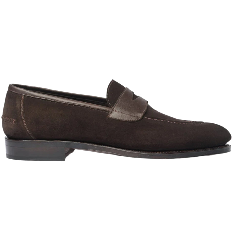 Unlined Penny Loafer, Dark Brown, Rufer Last