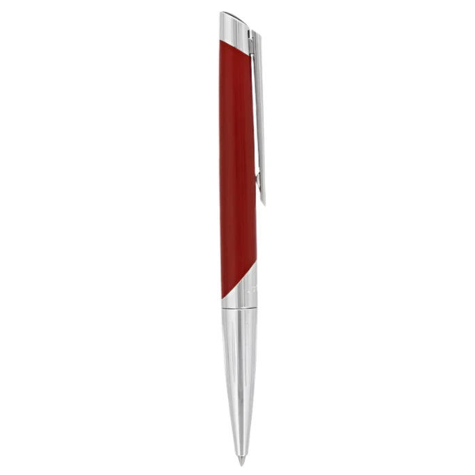 S.T. Dupont Defi Millennium Silver and Matte Red Ballpoint Pen