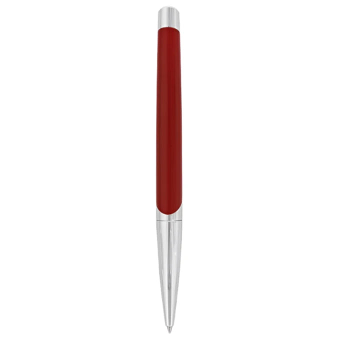 S.T. Dupont Defi Millennium Silver and Matte Red Ballpoint Pen