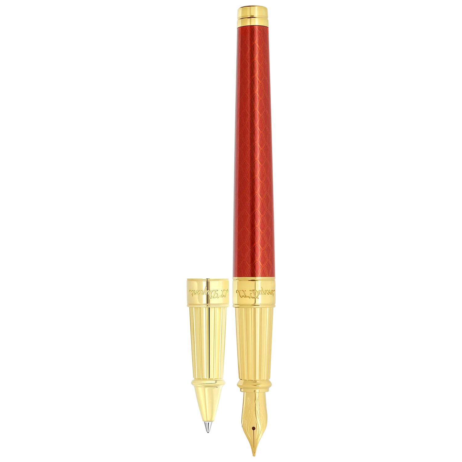 S.T. Dupont Line D Eternity Burgundy Dragon Fountain/Rollerball