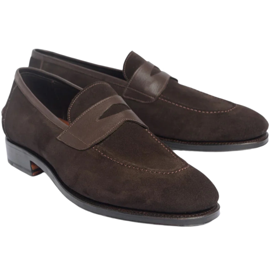 Unlined Penny Loafer, Dark Brown, Rufer Last