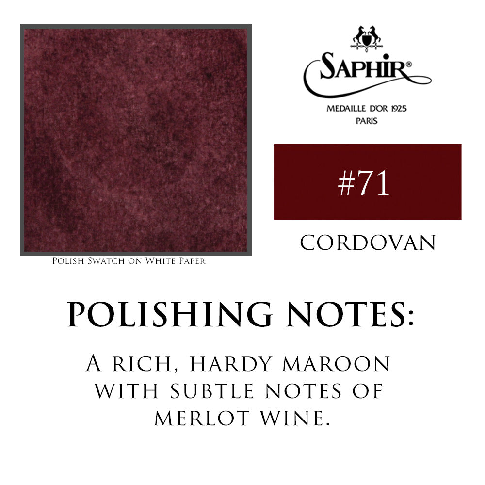 Saphir Cordovan Cream Shoe Polish - 75ml