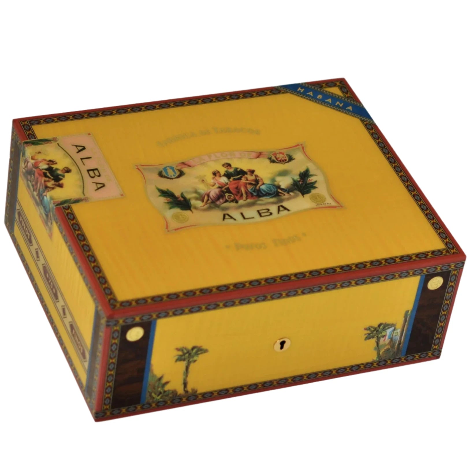 Elie Bleu Yellow Sycamore Alba Humidor (75 Cigars)