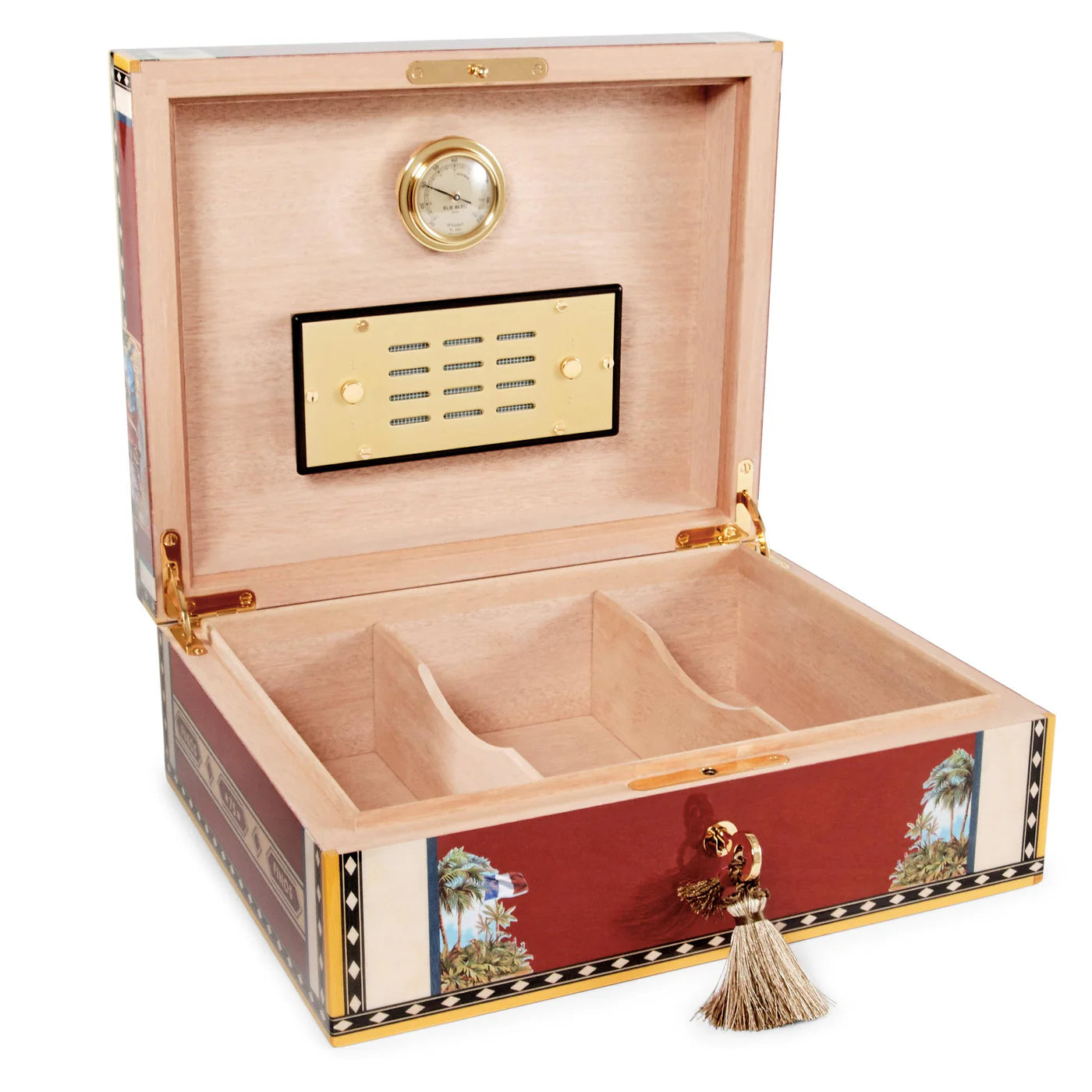Elie Bleu Red Sycamore Alba Humidor (75 Cigars)