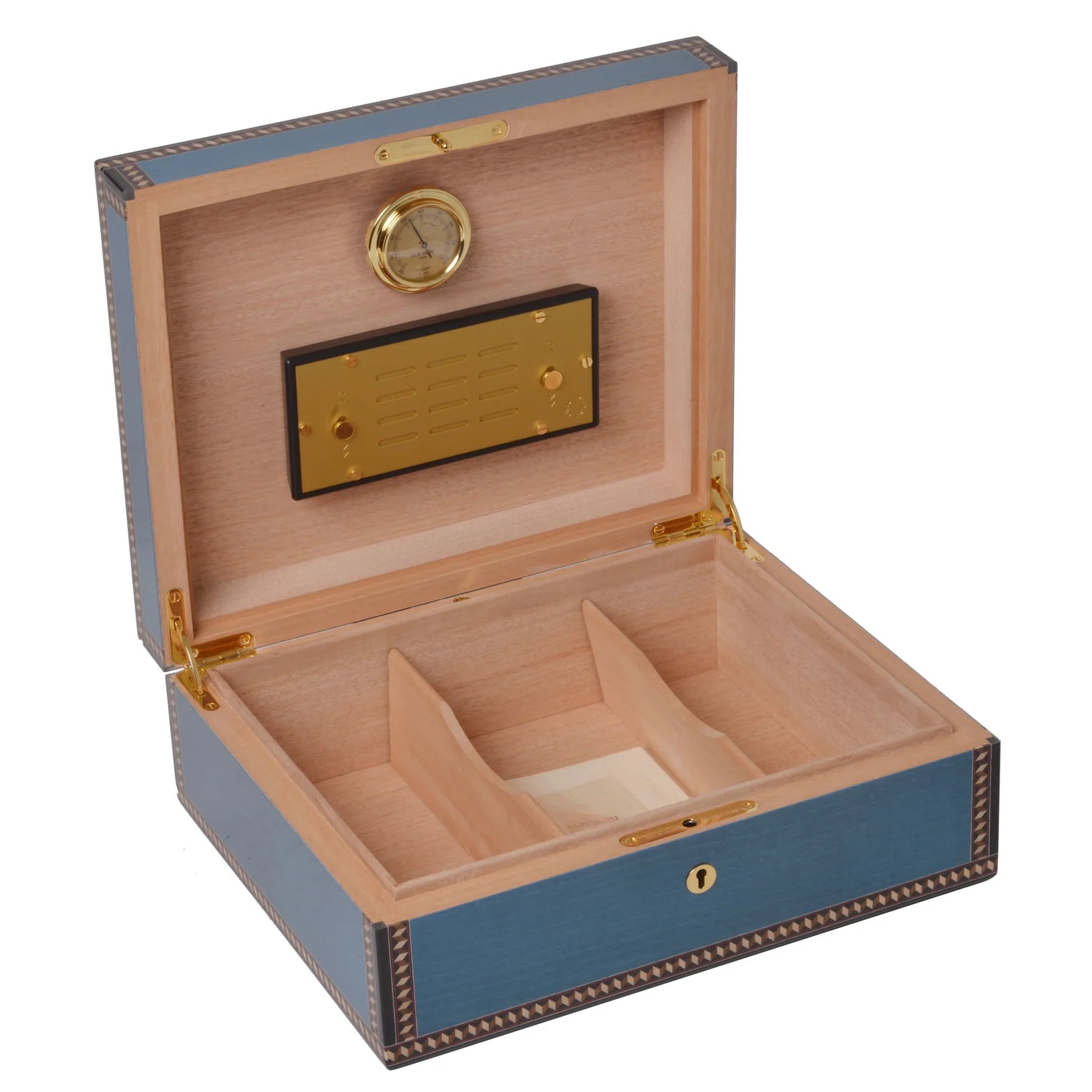 Elie Bleu Blue Sycamore Medals Humidor (75 Cigars)