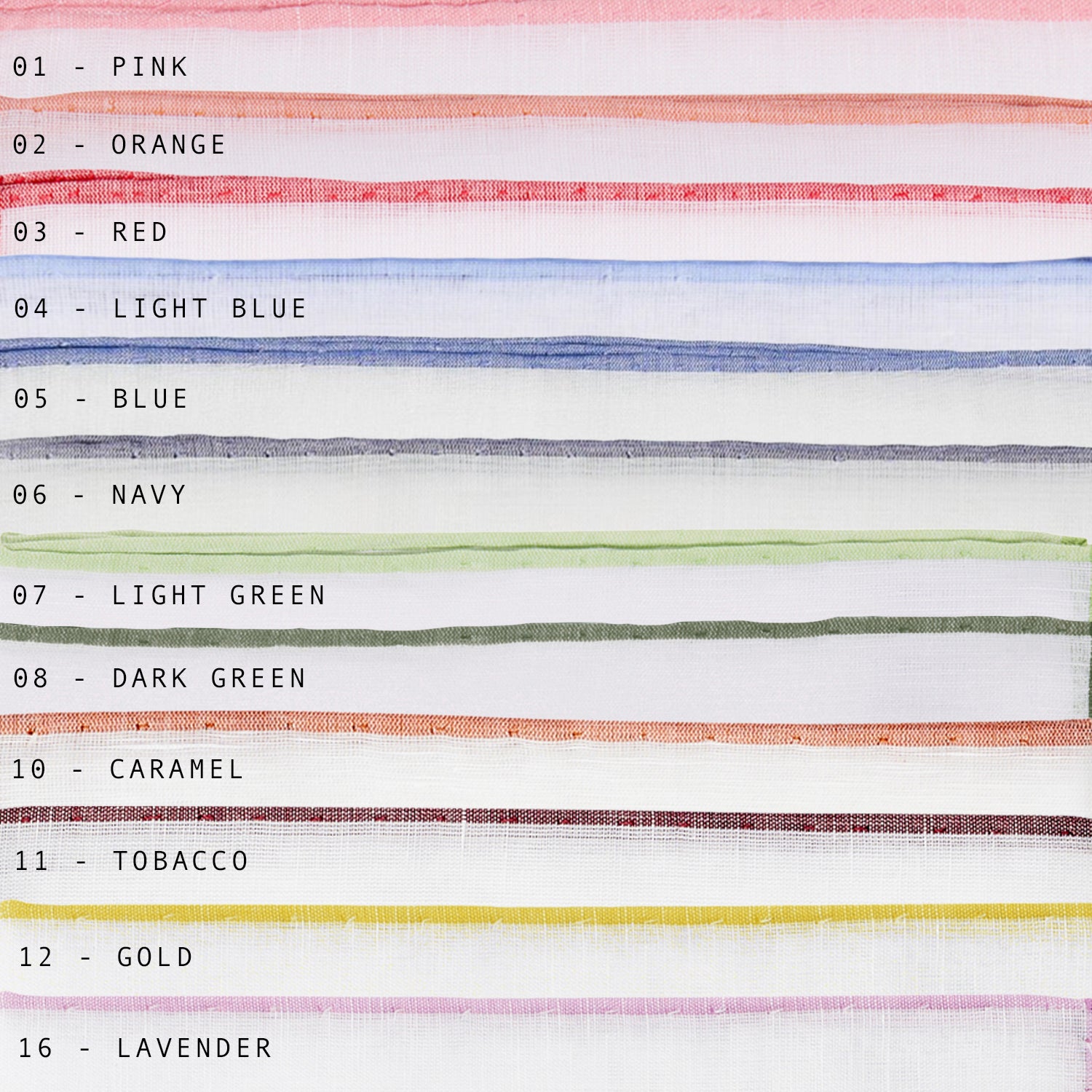 Simonnot Godard White with Color Border Cotton/Linen Pocket Square