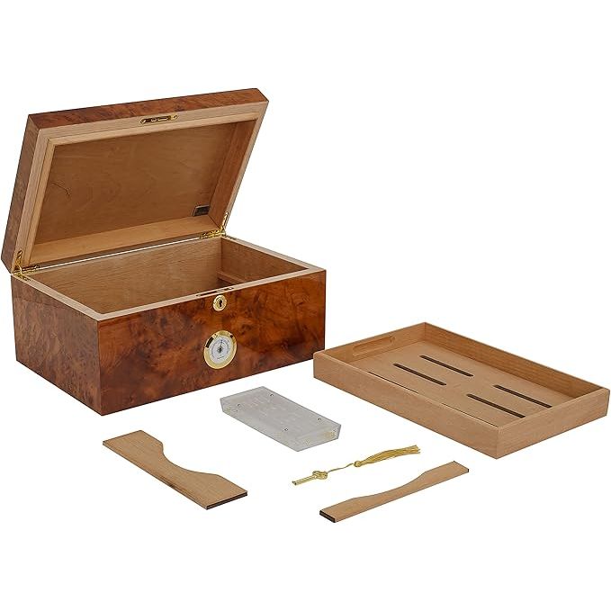 Kirby Allison Rustic Burl Desktop Humidor (60 Cigars)